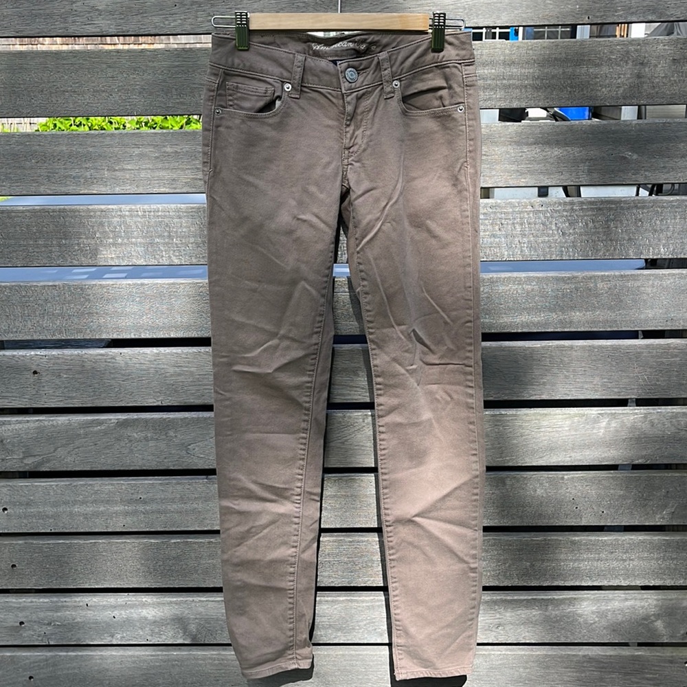 American Eagle Stretch Skinny Jean Khakis Size 00 Regular